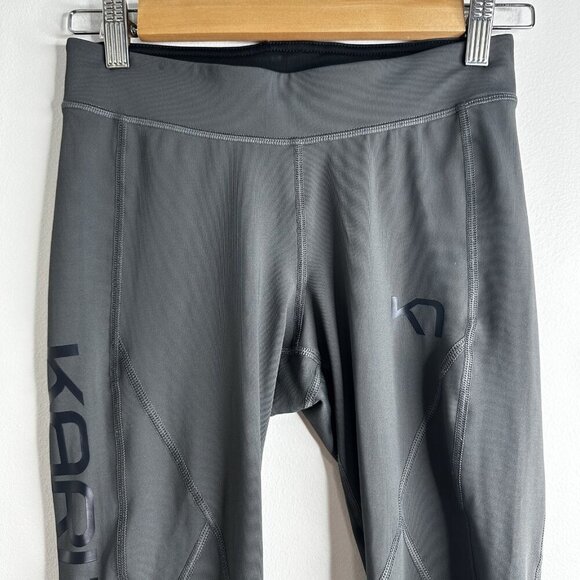 Kari Traa Leggungs Womens Small Black Reflective Zip Leg Athletic Running Tights - Picture 2 of 11